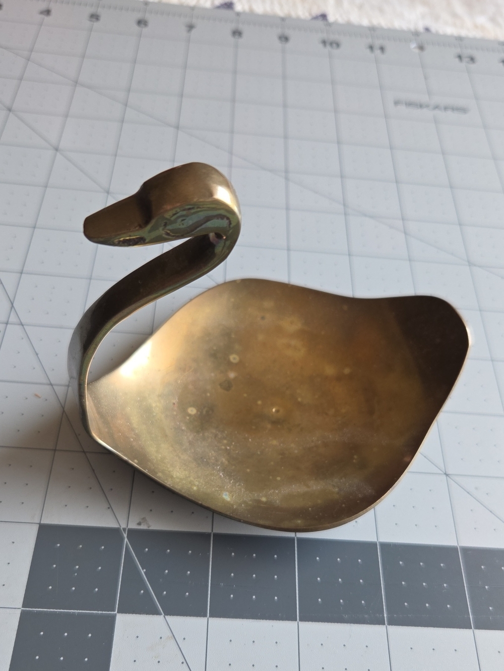Brass Swan Dish - Gold Decorative Home Accent